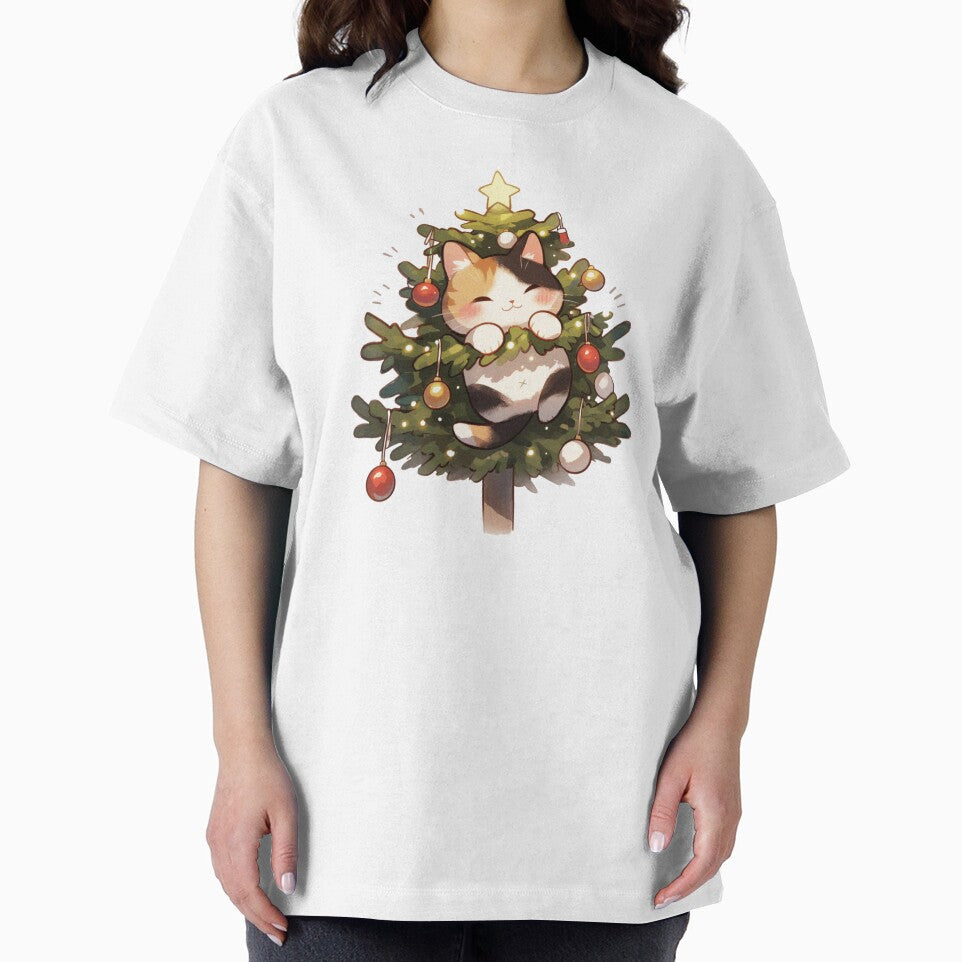 Festive Kitty Cat climbing the Christmas tree by MendaciousMina
