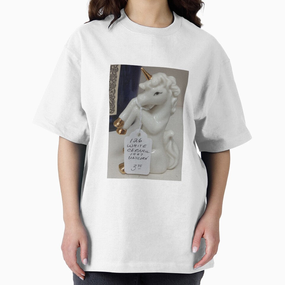 White and Gold Thrift Unicorn by happy-thrifting