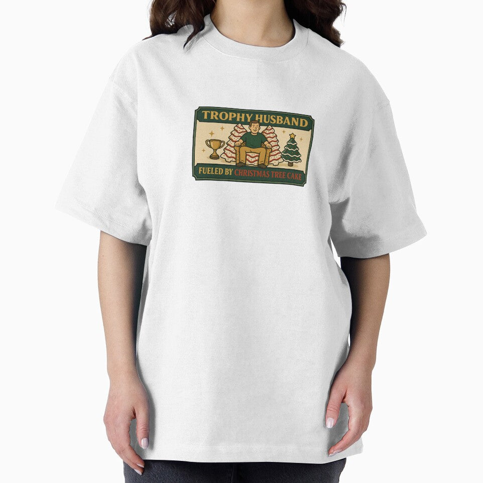 Trophy Husband Fueled by Christmas Tree Cakes – Retro Award Chair Poster Art by s.waniel1