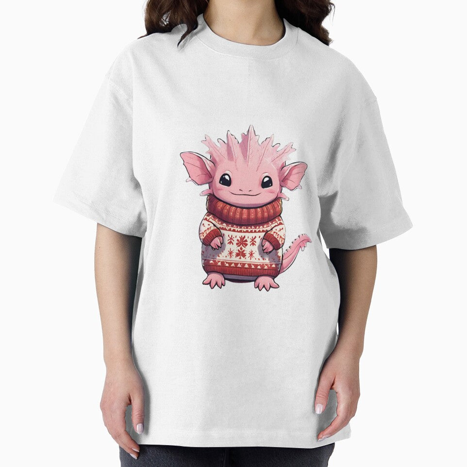Axolotl in a Christmas Sweater by Balckrose