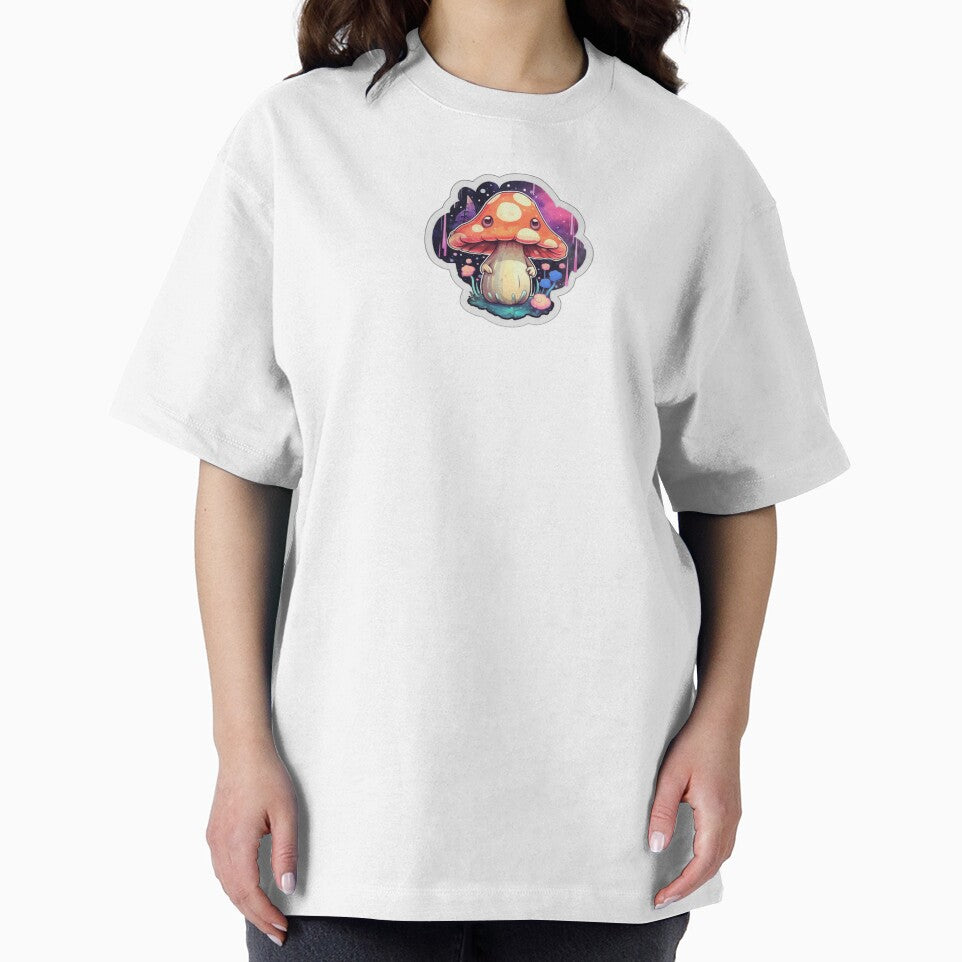 Colourful Manga Mushroom | White Watercolour | Nature, Woods, Forest, Meadow, Botanical by FantasySoul