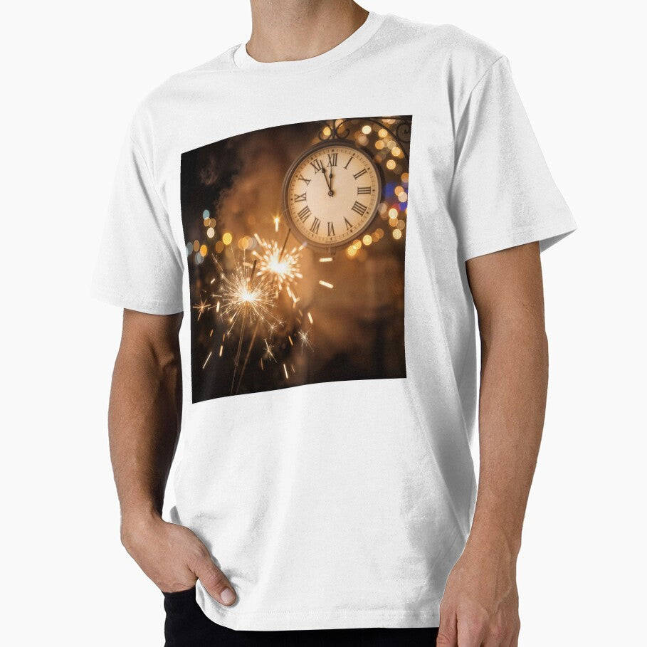 Countdown For New Year Clock With Party Sparklers by Maria Dryfhout