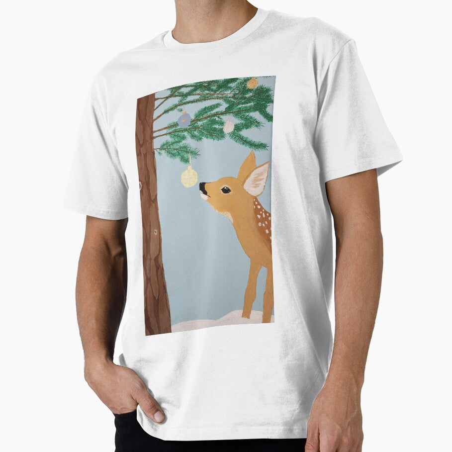 deer in the snow by Pawprintzcustomart