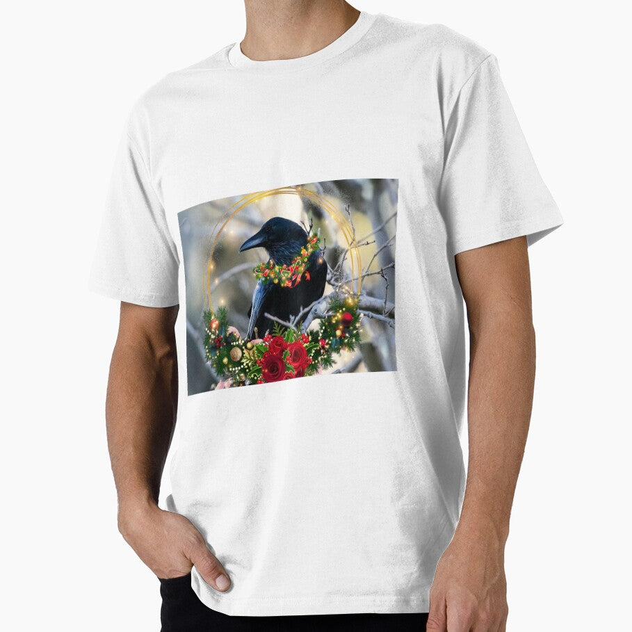 Christmas Crow, raven, winter solstice by Edgot Emily Dimov-Gottshall