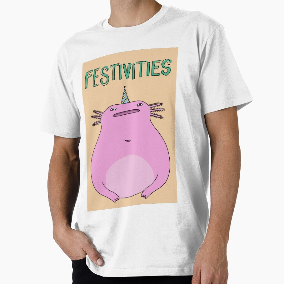 Festive axolotl by conspirabees