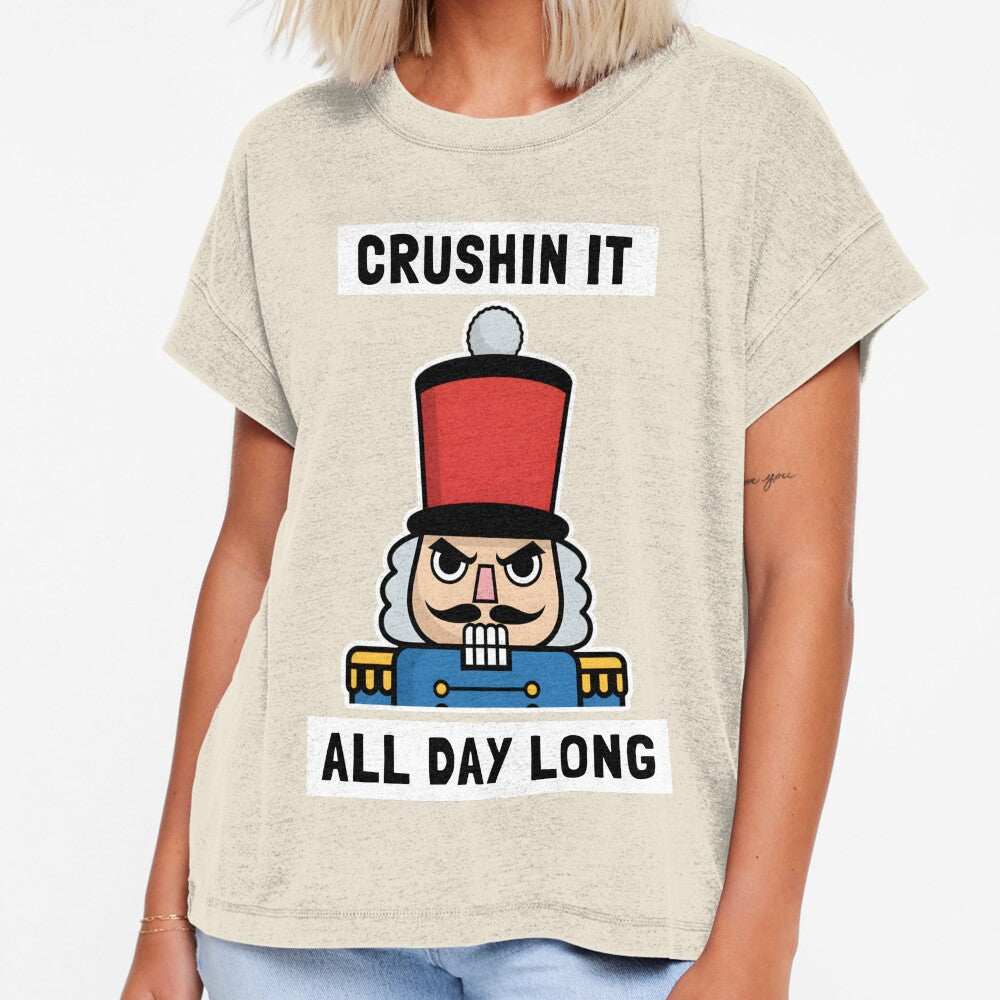 Crushin It All Day Long Christmas Grumpy Nutcracker by Mogale-Hill