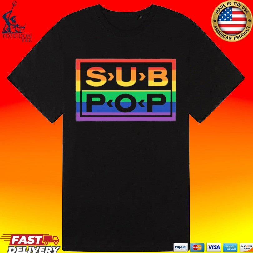 Sub Pop Mega Mart Sub Pop Logo Rainbow Tweed Blue Unisex