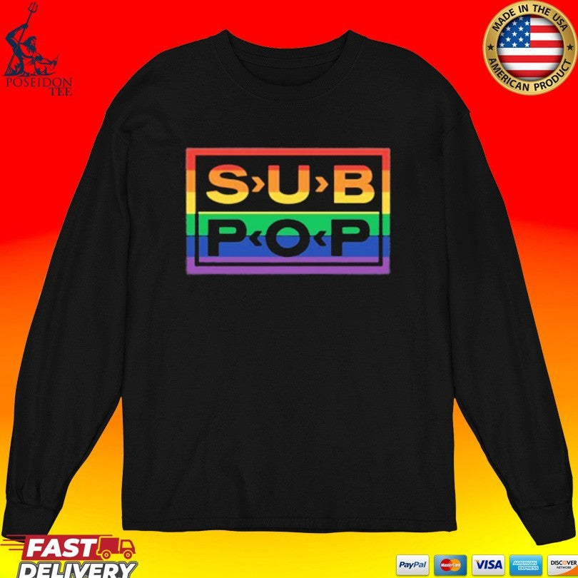 Sub Pop Mega Mart Sub Pop Logo Rainbow Tweed Blue Unisex