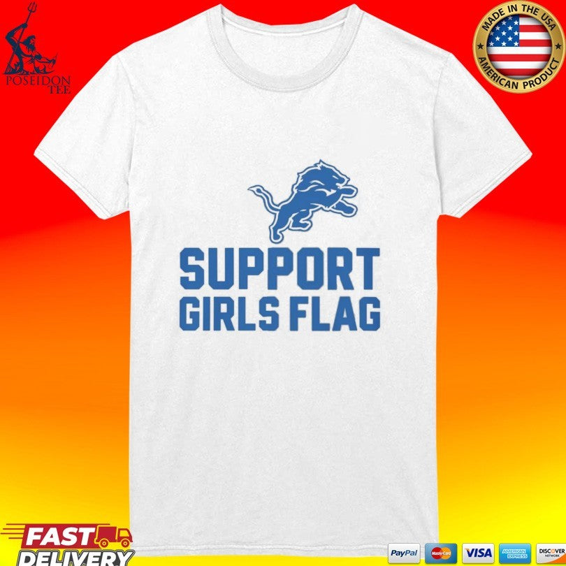 Support Girls Flag Detroit Lions Unisex