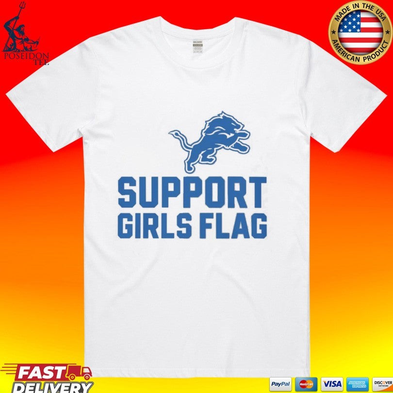 Support Girls Flag Detroit Lions Unisex