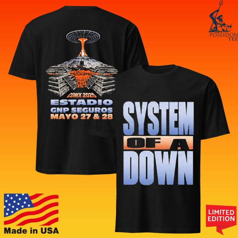 System Of A Down Estadio Gnp Seguros May 27+28 2026 Unisex
