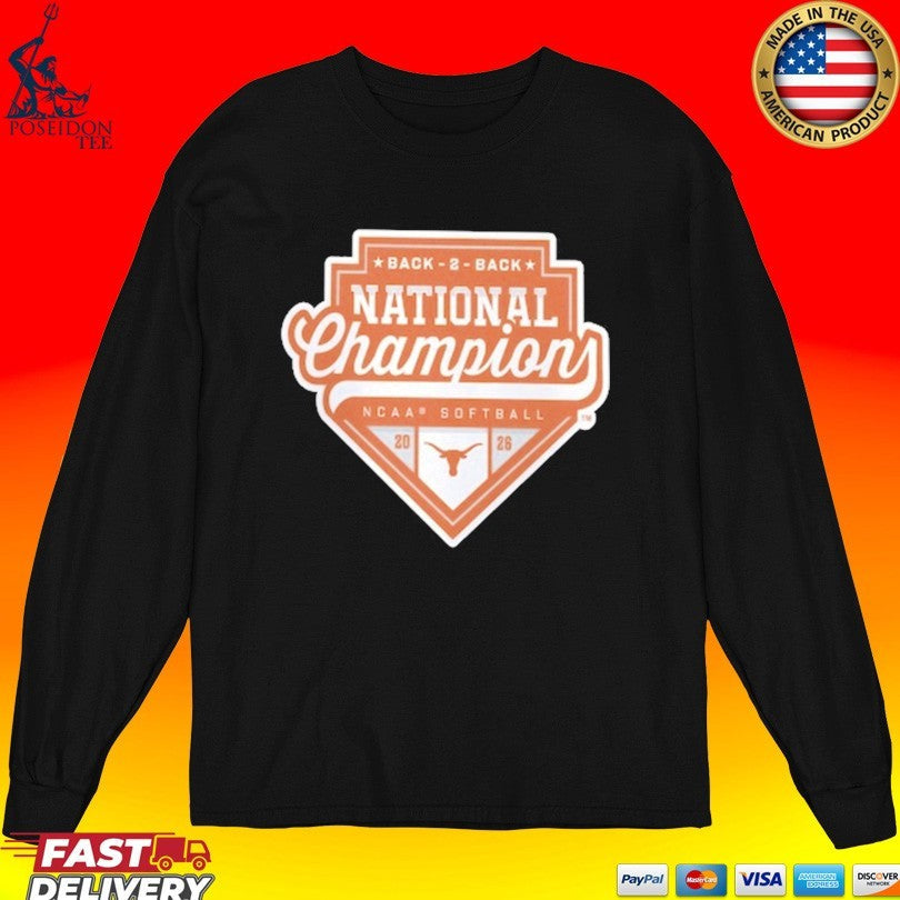 Texas Longhorns 2026 NCAA Softball Women’s College World Series Back-to-back National Champions