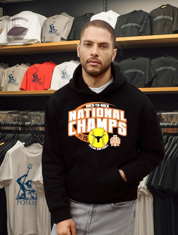 Texas Longhorns Softball Women’s Ncaa Back To Back National Champs 2025-2026 Unisex