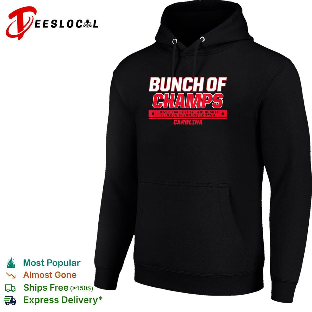 Bunch of champs roster numbers Carolina Hurricanes hockey graphic shirt Unisex