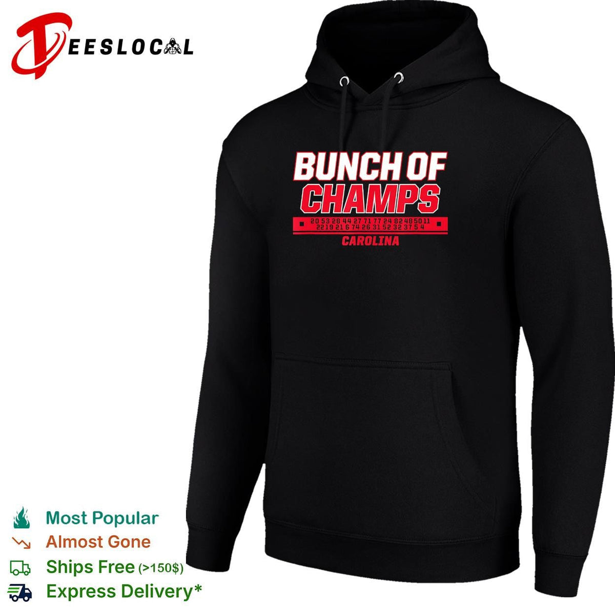 Bunch of champs roster numbers Carolina Hurricanes hockey graphic shirt Unisex