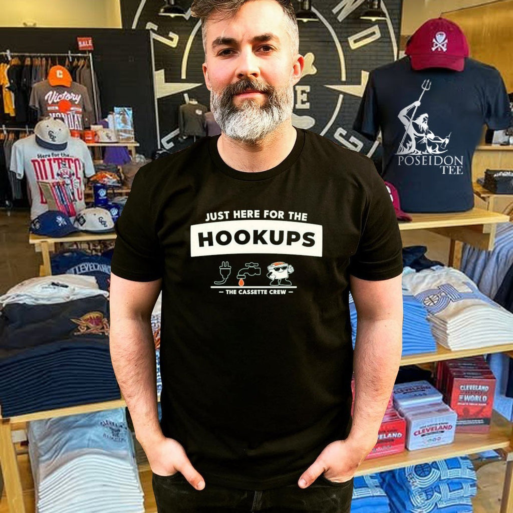 The Cassette Crew Just Here For The Hookups Unisex