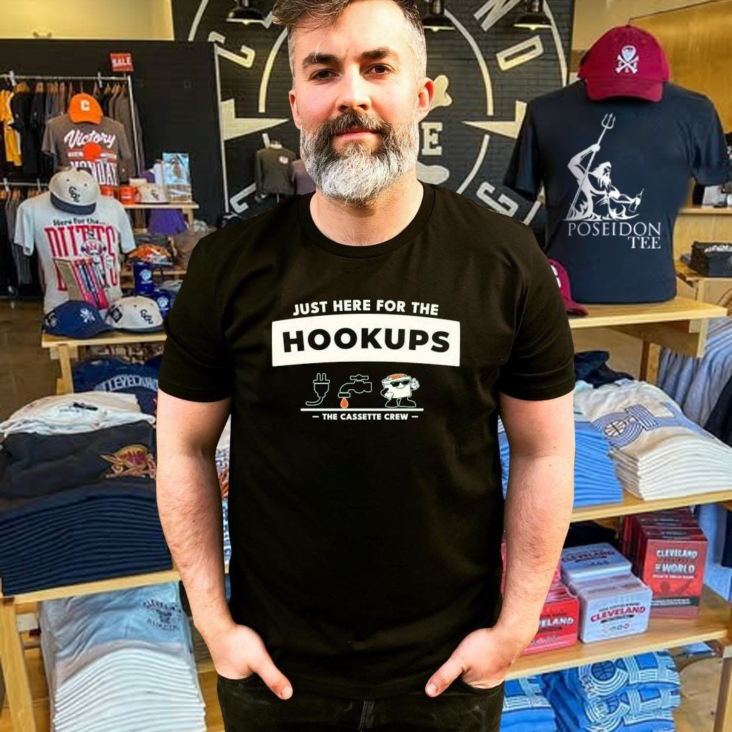 The Cassette Crew Just Here For The Hookups Unisex