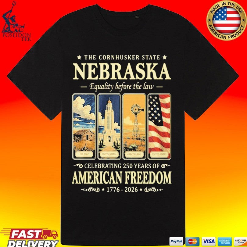 The Cornhusker State Nebraska Celebrating 250 Years Of American Freedom Unisex