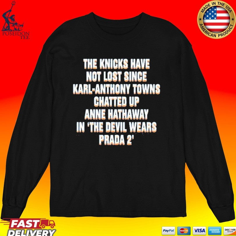 The Knicks Have Not Lost Since Kat Chatted Up Anne In The Devil Wears Prada 2 Unisex