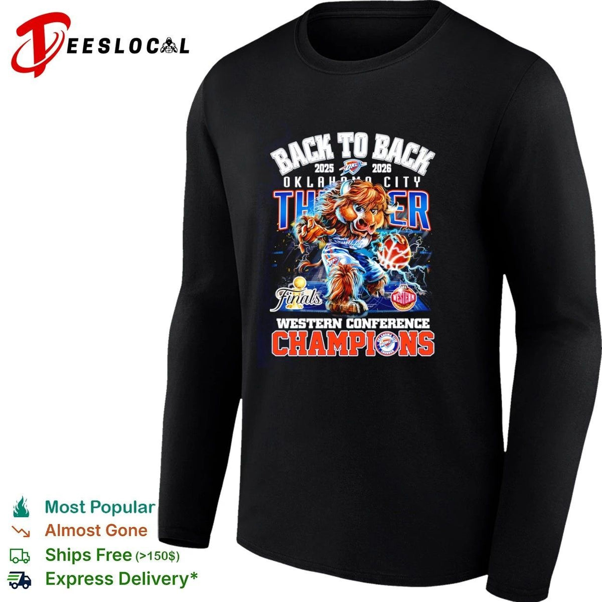 Back to Back 2025 2026 OKC Thunder Western Conference Champions Unisex