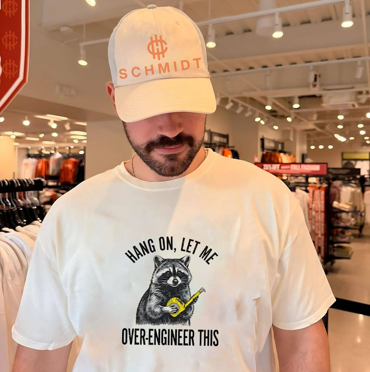 Hang On Let Me Over-Engineer This Funny Raccoon Engineer shirt Unisex