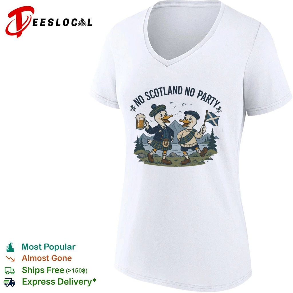 No Scotland No Party Funny Duck Scottish Pride Unisex