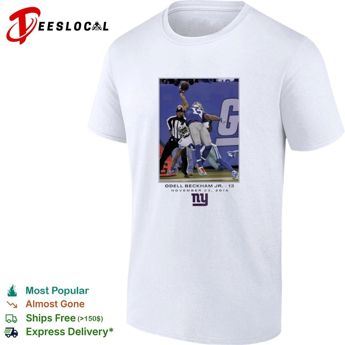 New York Giants Odell Beckham Jr November 23 2014 Unisex