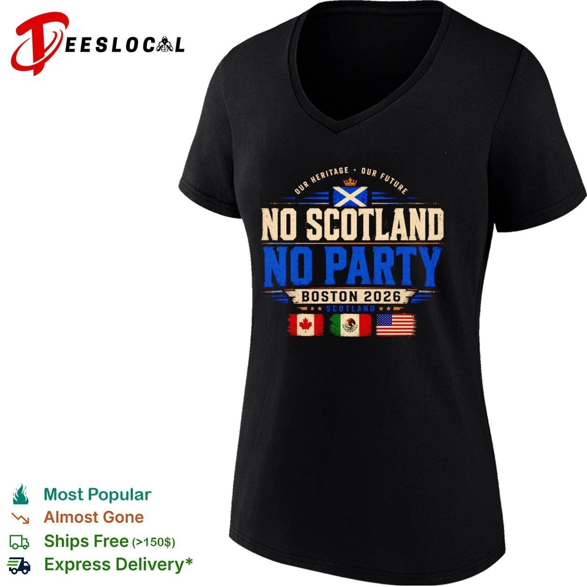 Our Heritage Our Future No Scotland No Party Boston 2026 Unisex
