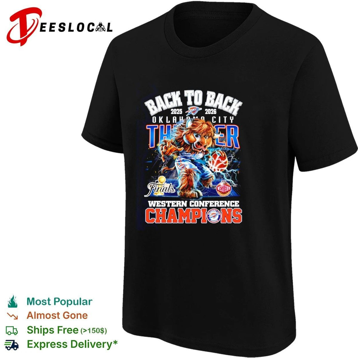 Back to Back 2025 2026 OKC Thunder Western Conference Champions Unisex