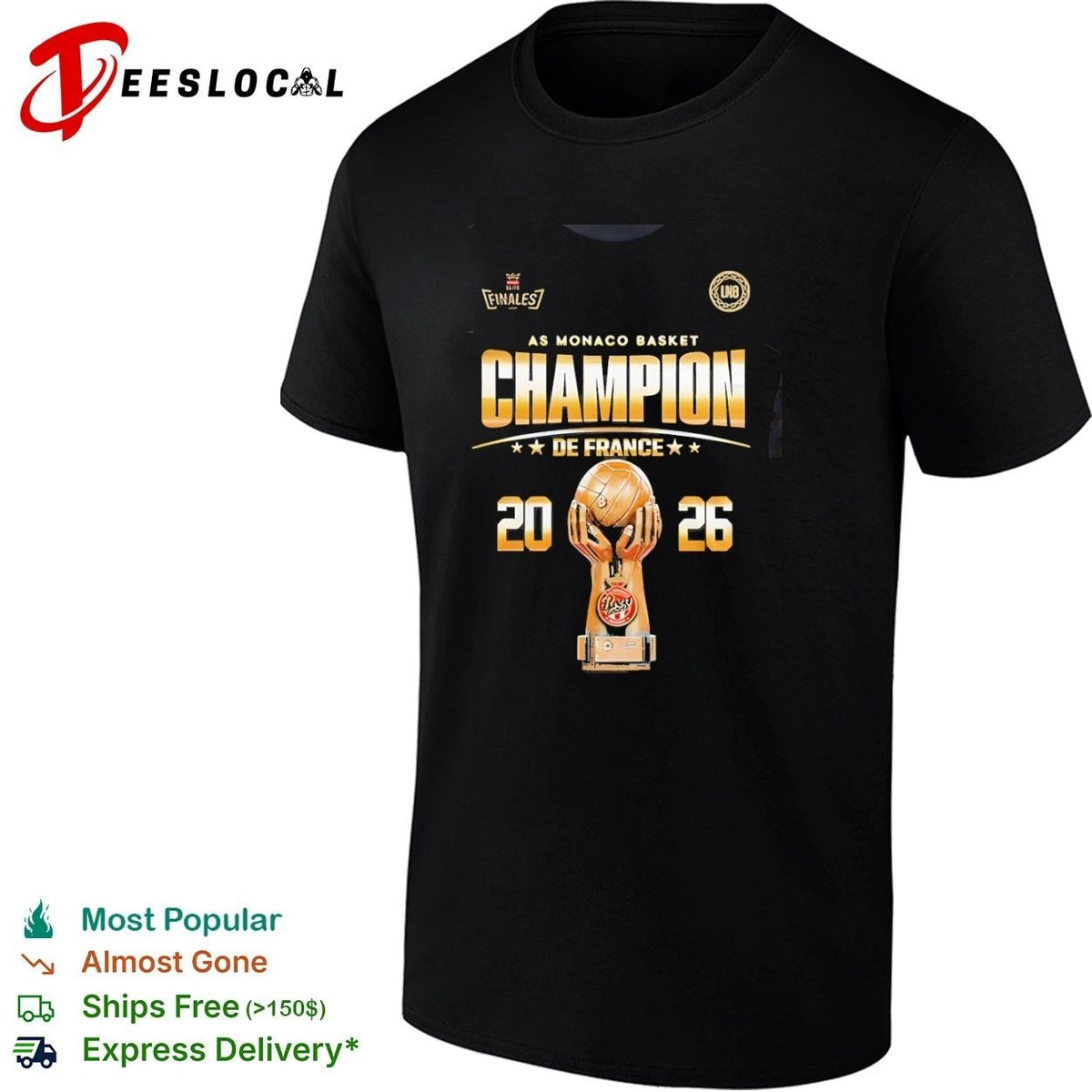 AS Monaco Basket Champion de France 2026 AS Monaco Basket French League Champions Unisex