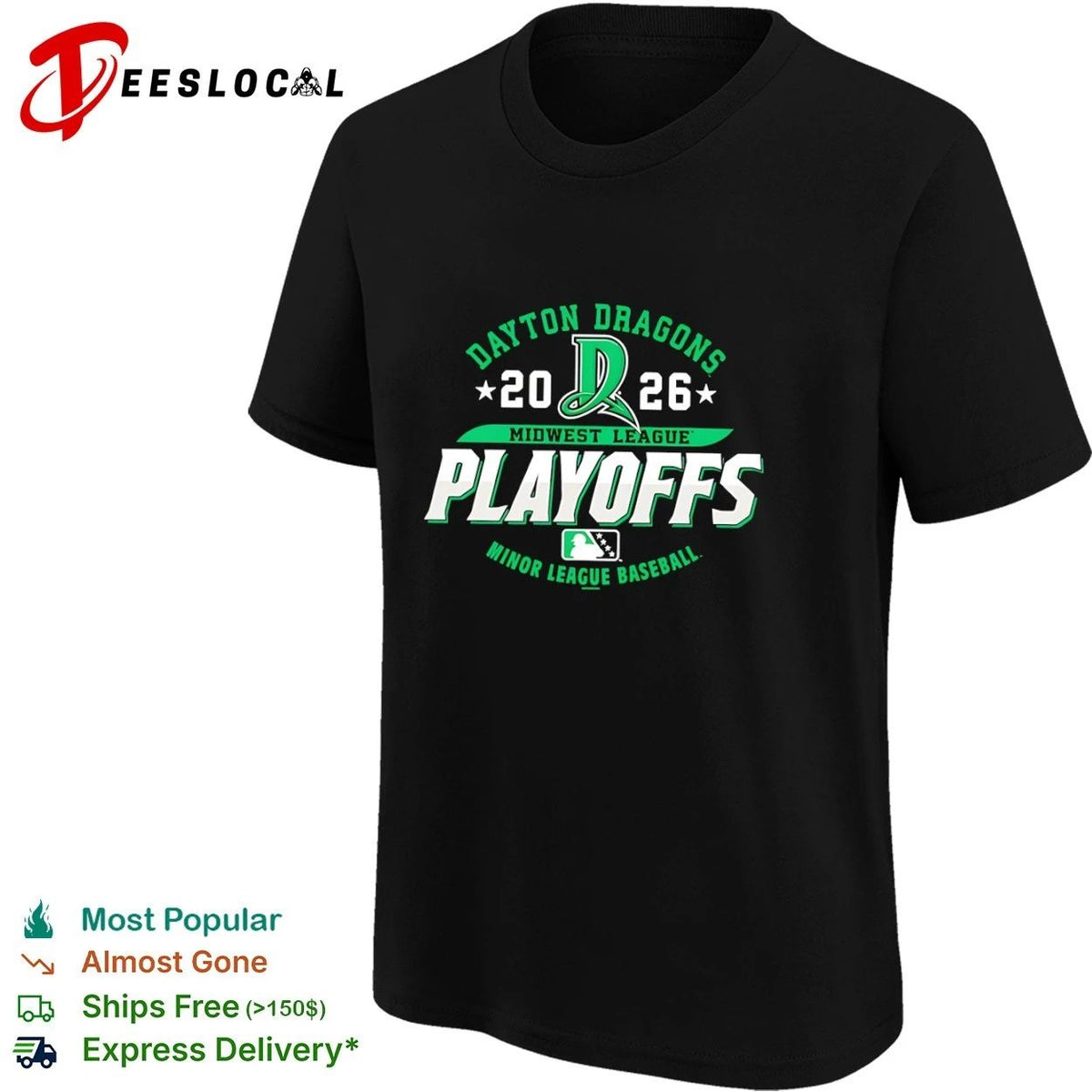 Dayton Dragons 2026 Midwest League Playoffs Minor League Baseball Unisex
