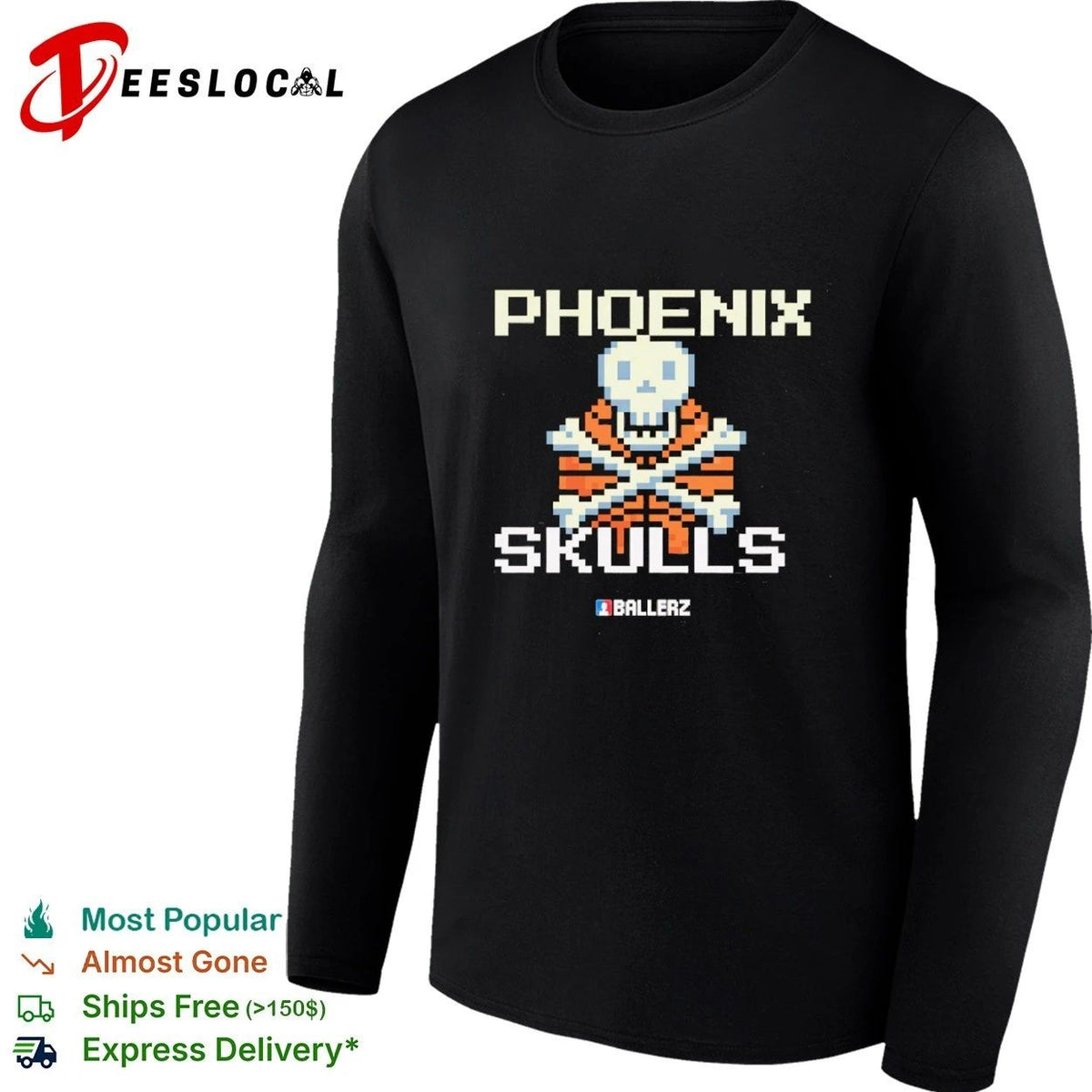 Phoenix Skulls Ballerz Basketball Pixel Art Unisex