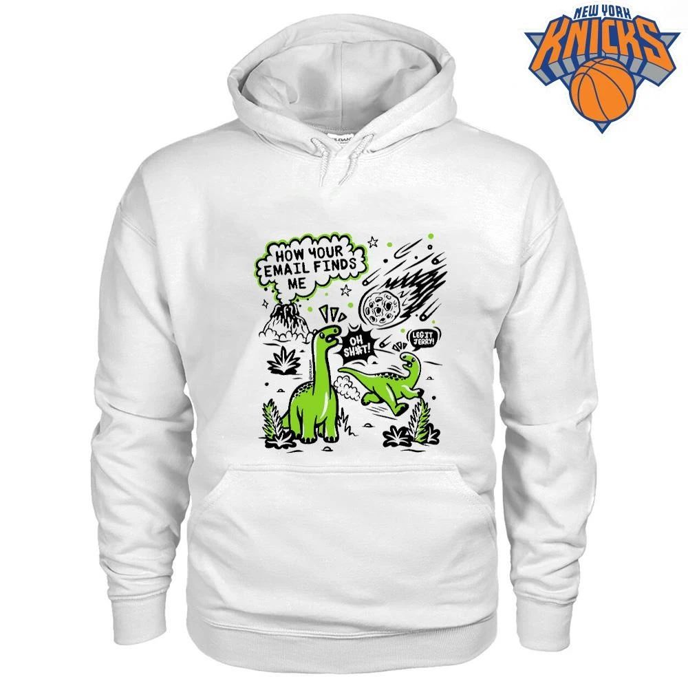 How Your Email Finds Me Funny Dinosaur Meteor Volcano Work Meme Shirt Unisex