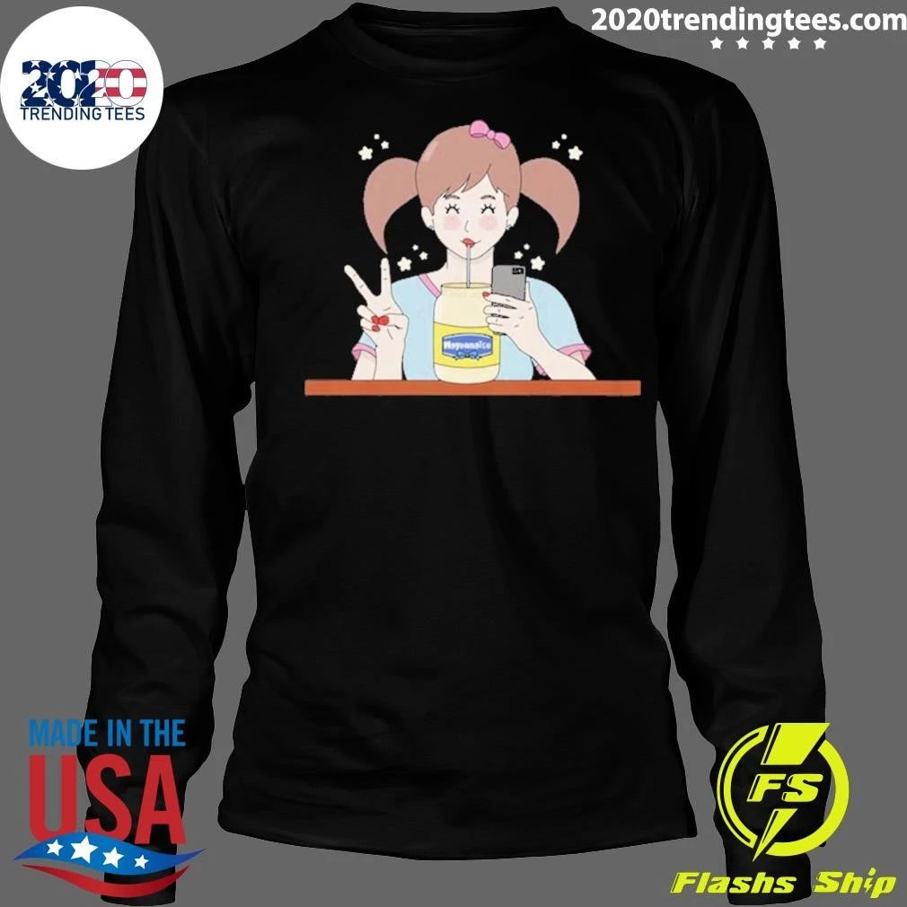 Girl Drinking Mayo Tee Shirt