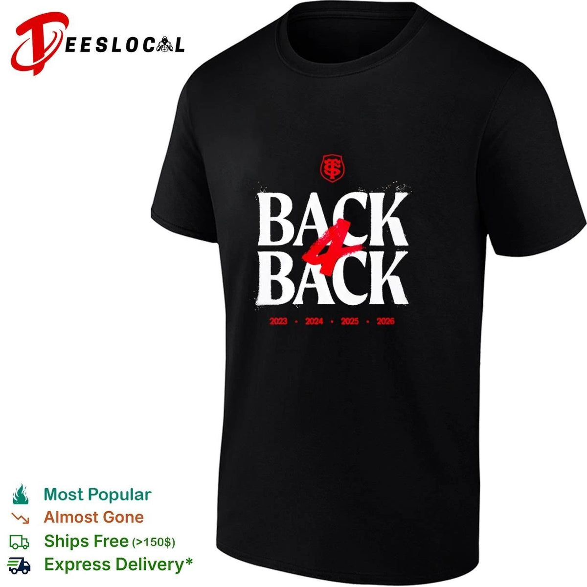 Back 4 Back 2023 2024 2025 2026 Stade Toulousain Unisex