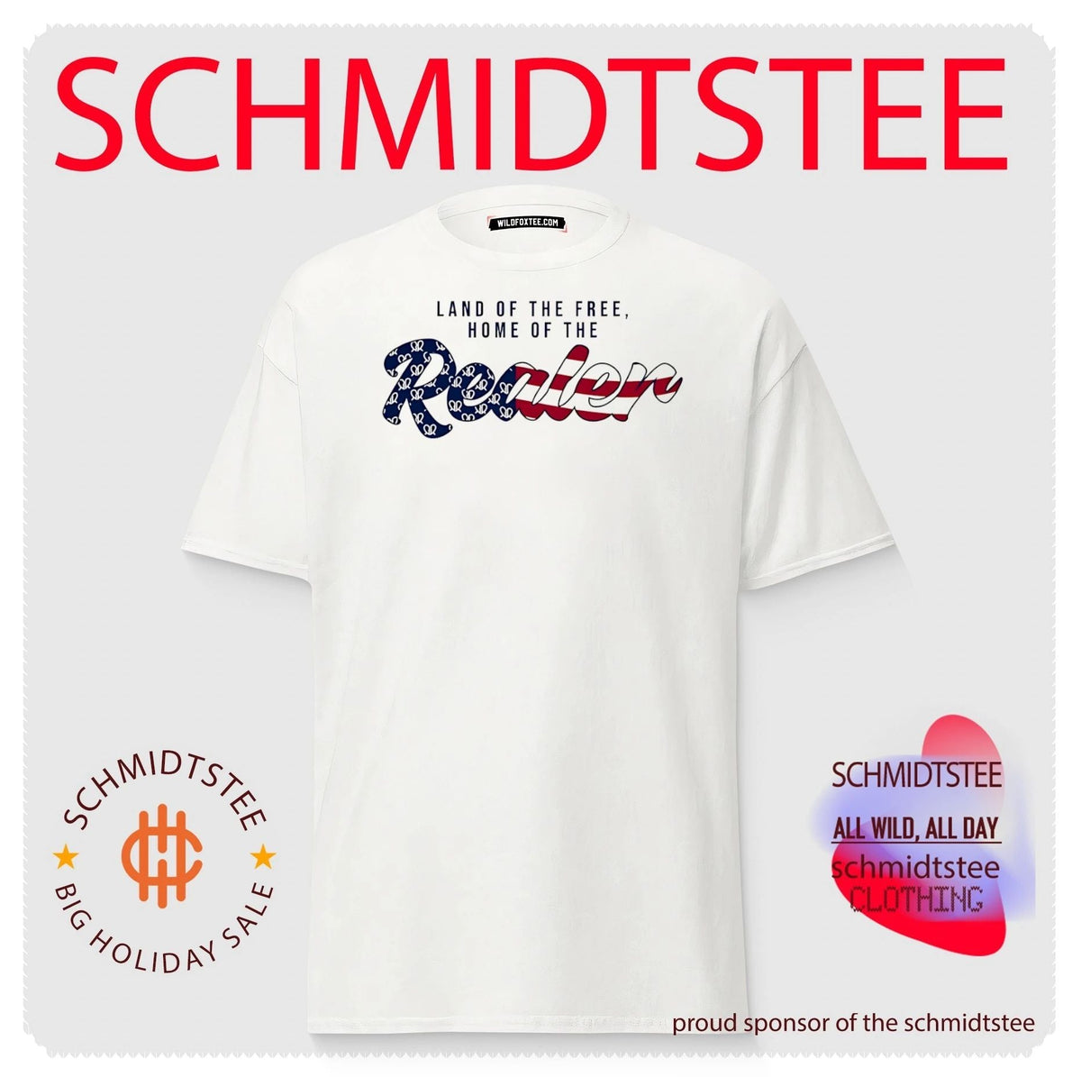 Land of the tree home of Realer American flag shirt Unisex