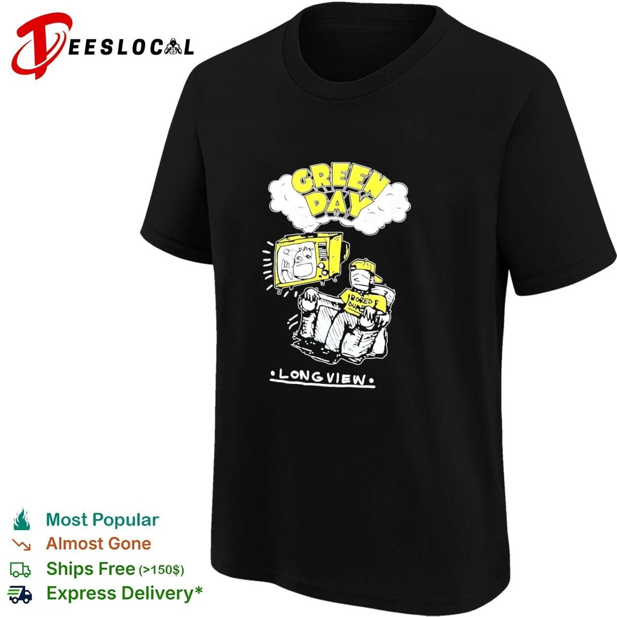 Green Day Long View Bored Out of My Mind Unisex