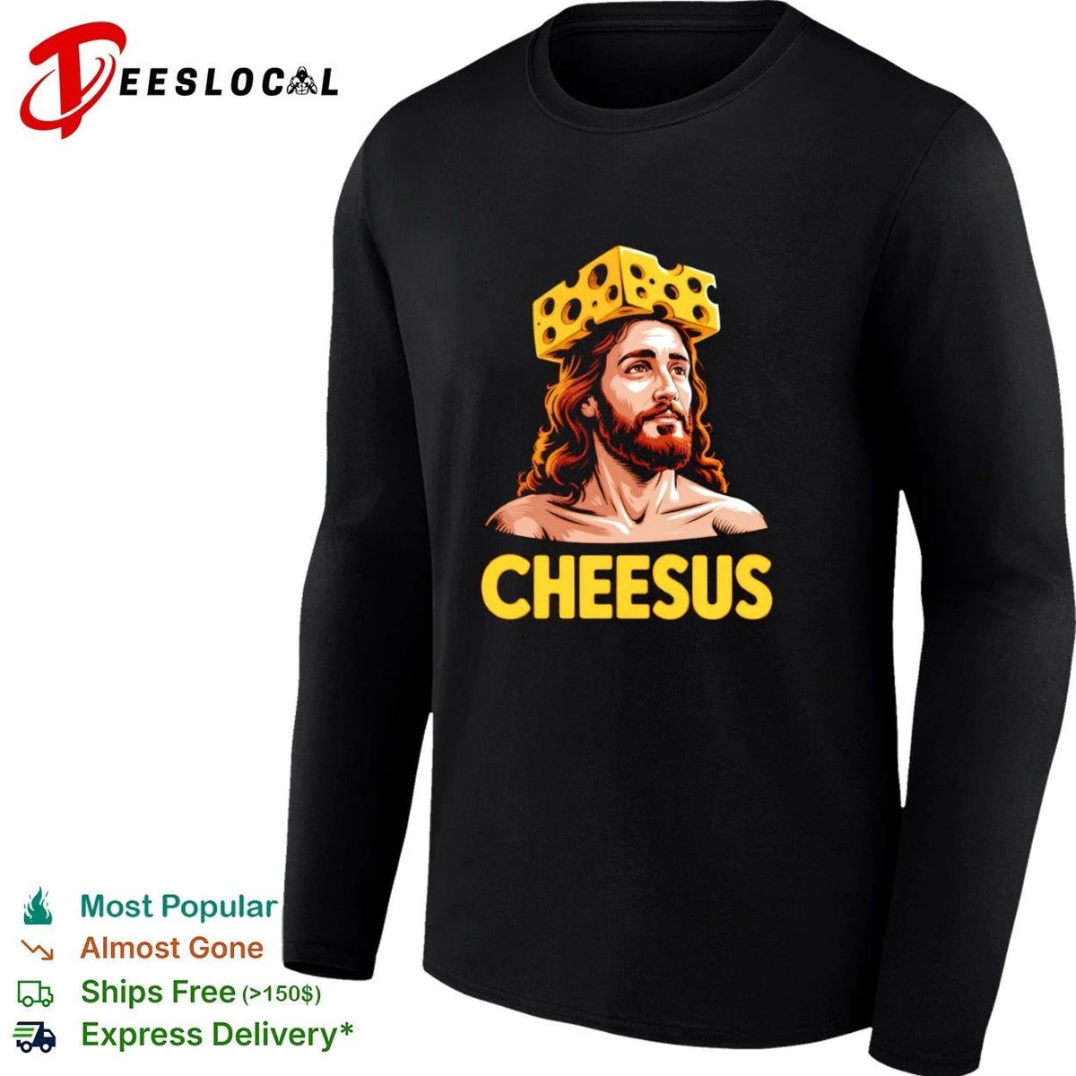 Cheesus Christ Cheese Crown Jesus funny Unisex