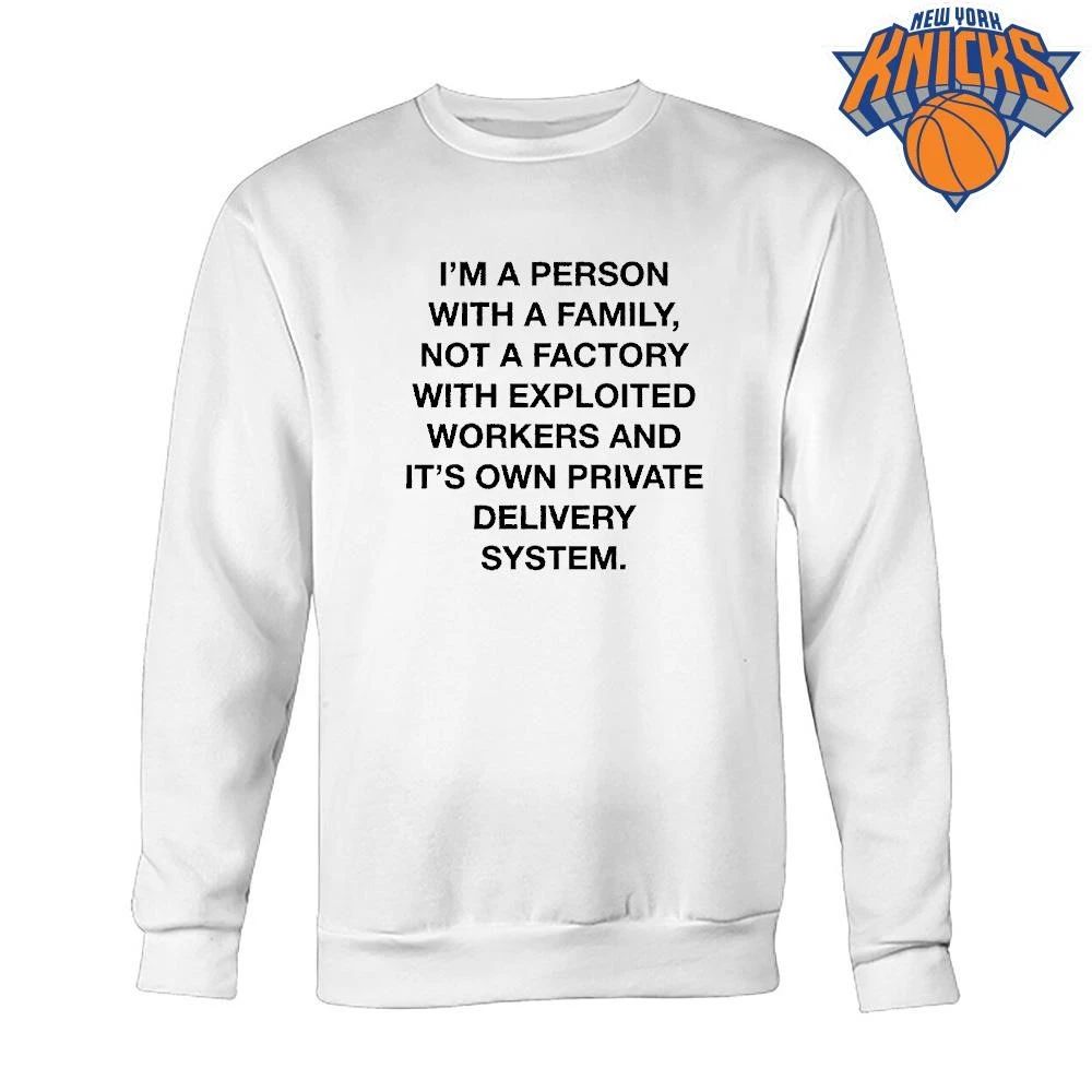 I Am A Person With A Family Not A Factory Anti Exploitation Typography shirt Unisex