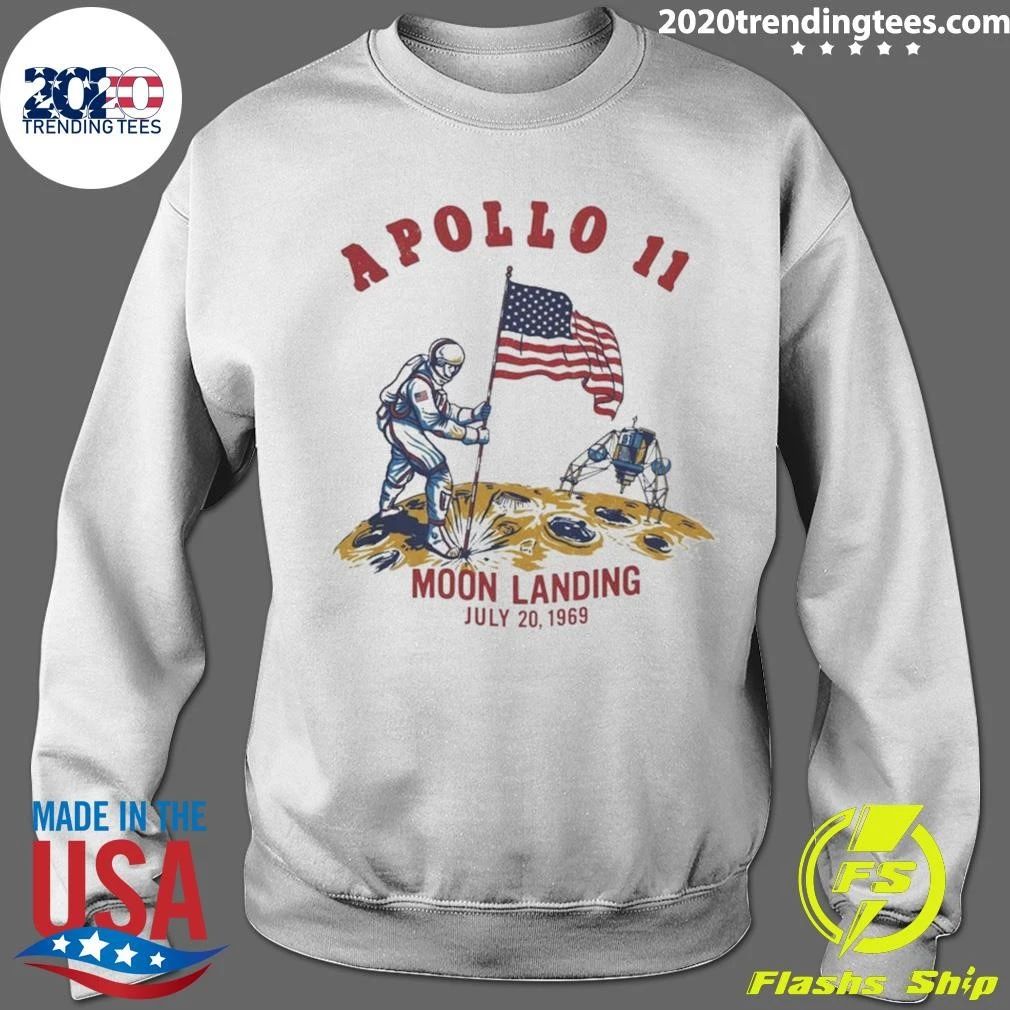 Apollo 11 Moon Landing Astronaut Flag July 20 1969 Neil Armstrong Artemis 11 Space X Nasa Shirt