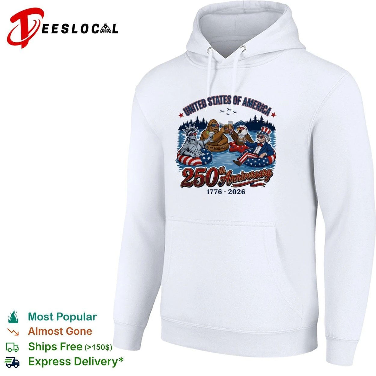 United States of America Fun 250th Anniversary 1776-2026 Unisex