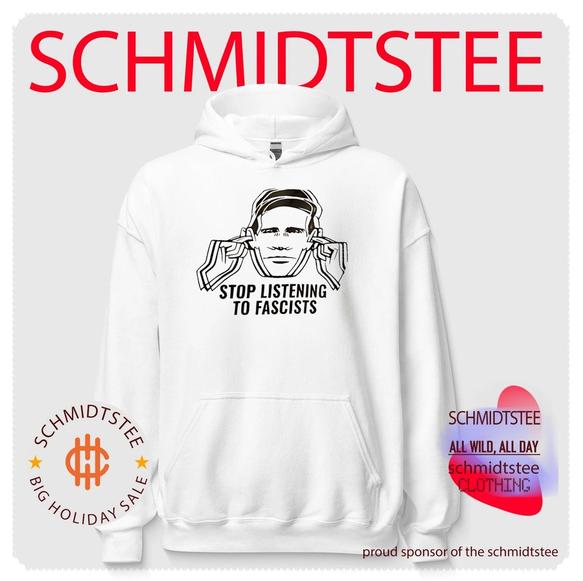 Stop listening to fascists graphic shirt Unisex
