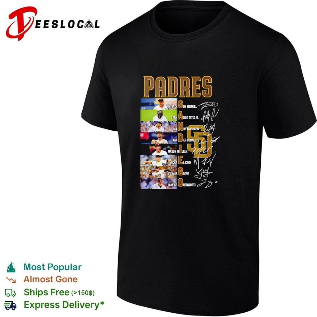 San Diego Padres Players Signatures Roster Unisex