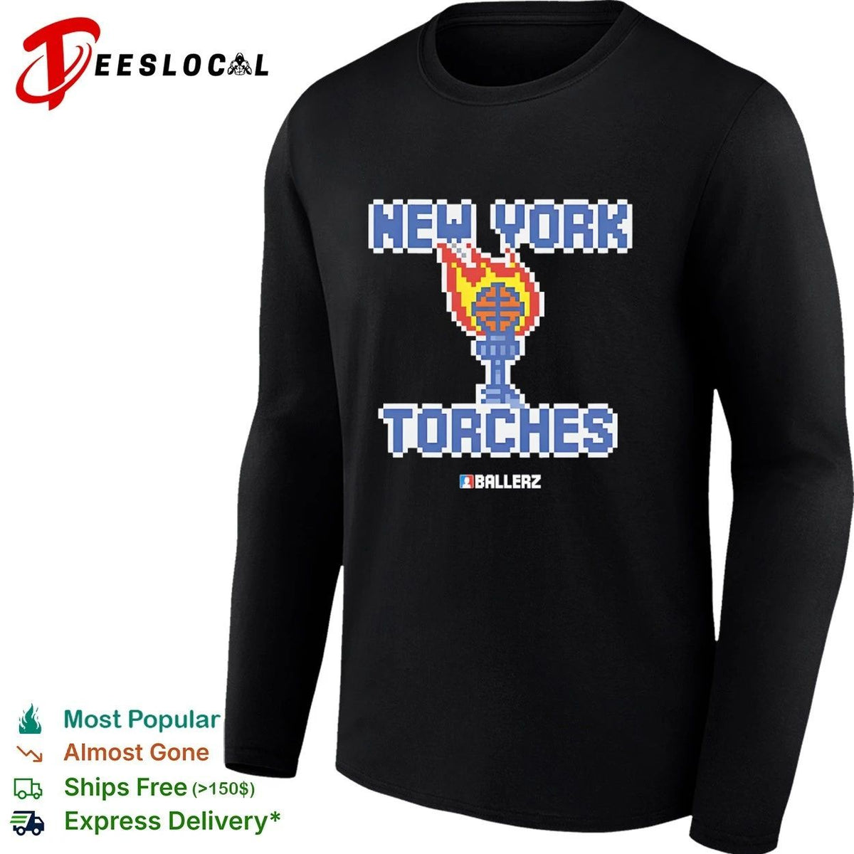Ballerz New York Torches basketball pixel art Unisex