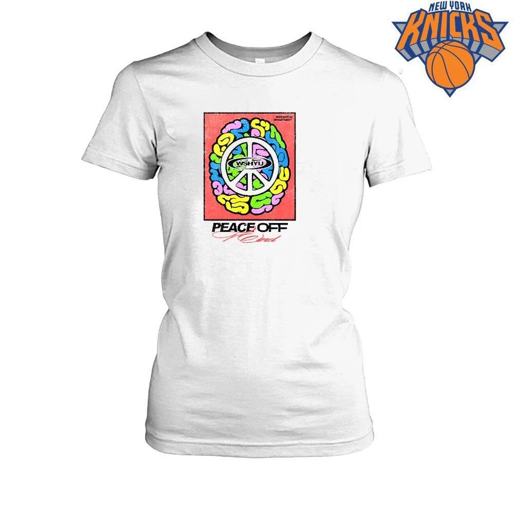 Colorful Peace Off The Mind Brain Graphic Print Pop Art Style Streetwear Tee Shirt Unisex
