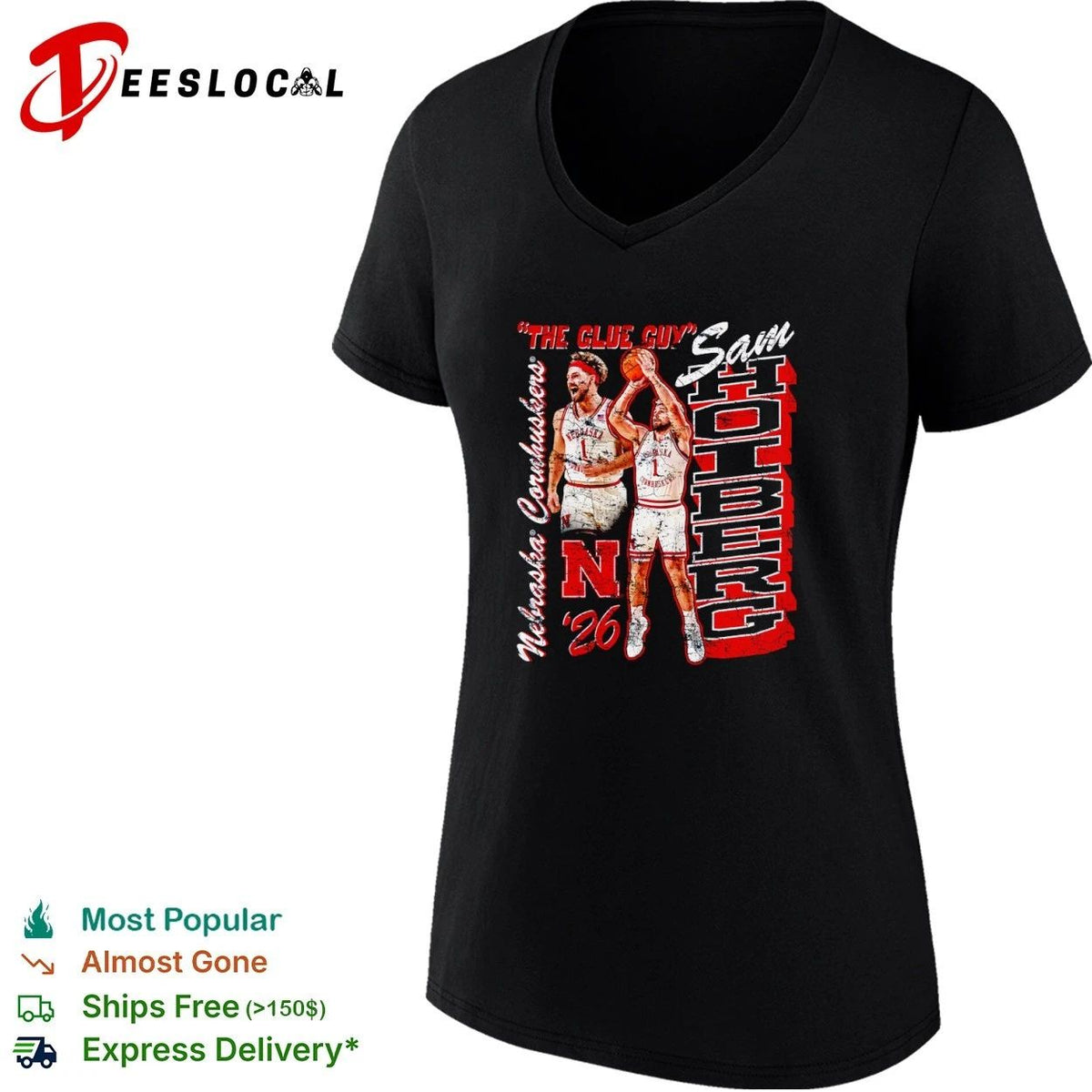 Sam Hoiberg The Glue Guy Nebraska Cornhuskers 26 Unisex