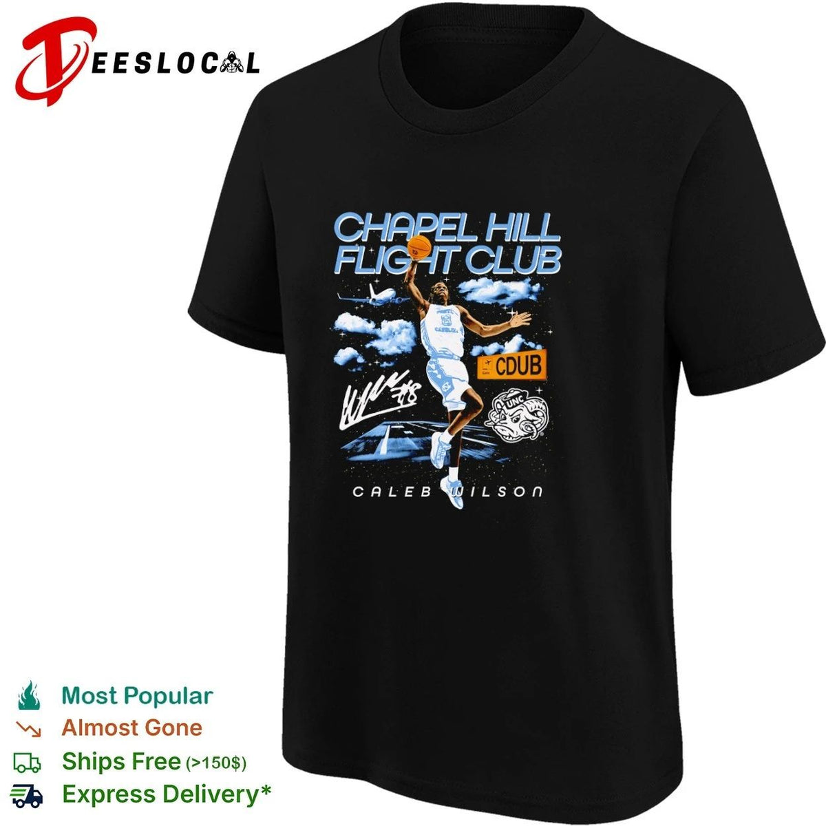 Caleb Wilson Chapel Hill Flight Club North Carolina Tar Heels Unisex