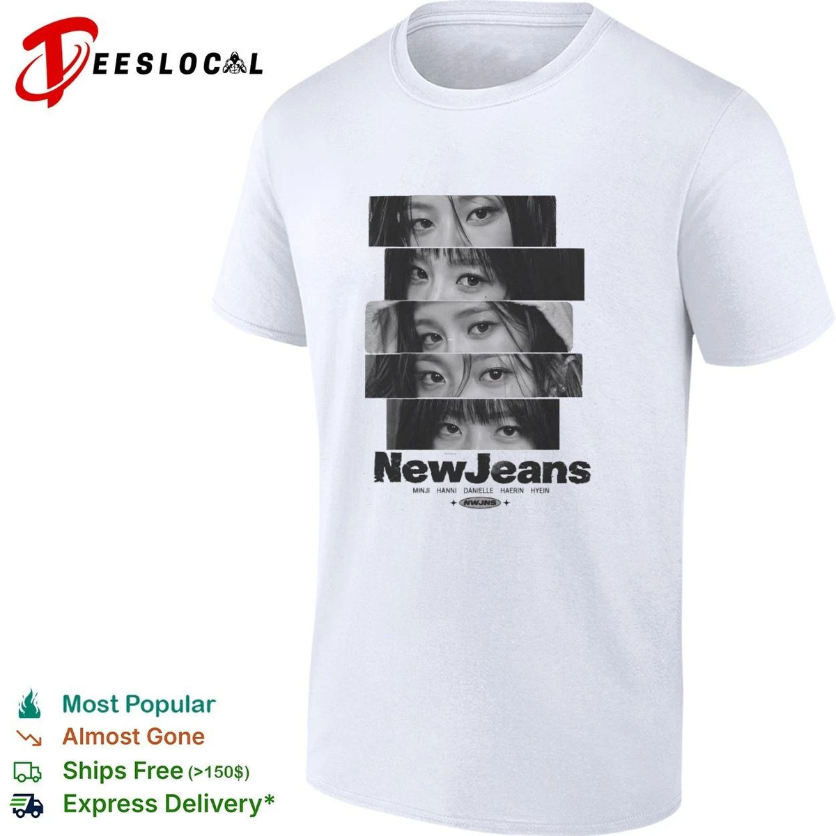 NewJeans Minji Hanni Danielle Haerin Hyein Vintage Eyes Collage Y2K K Pop Unisex