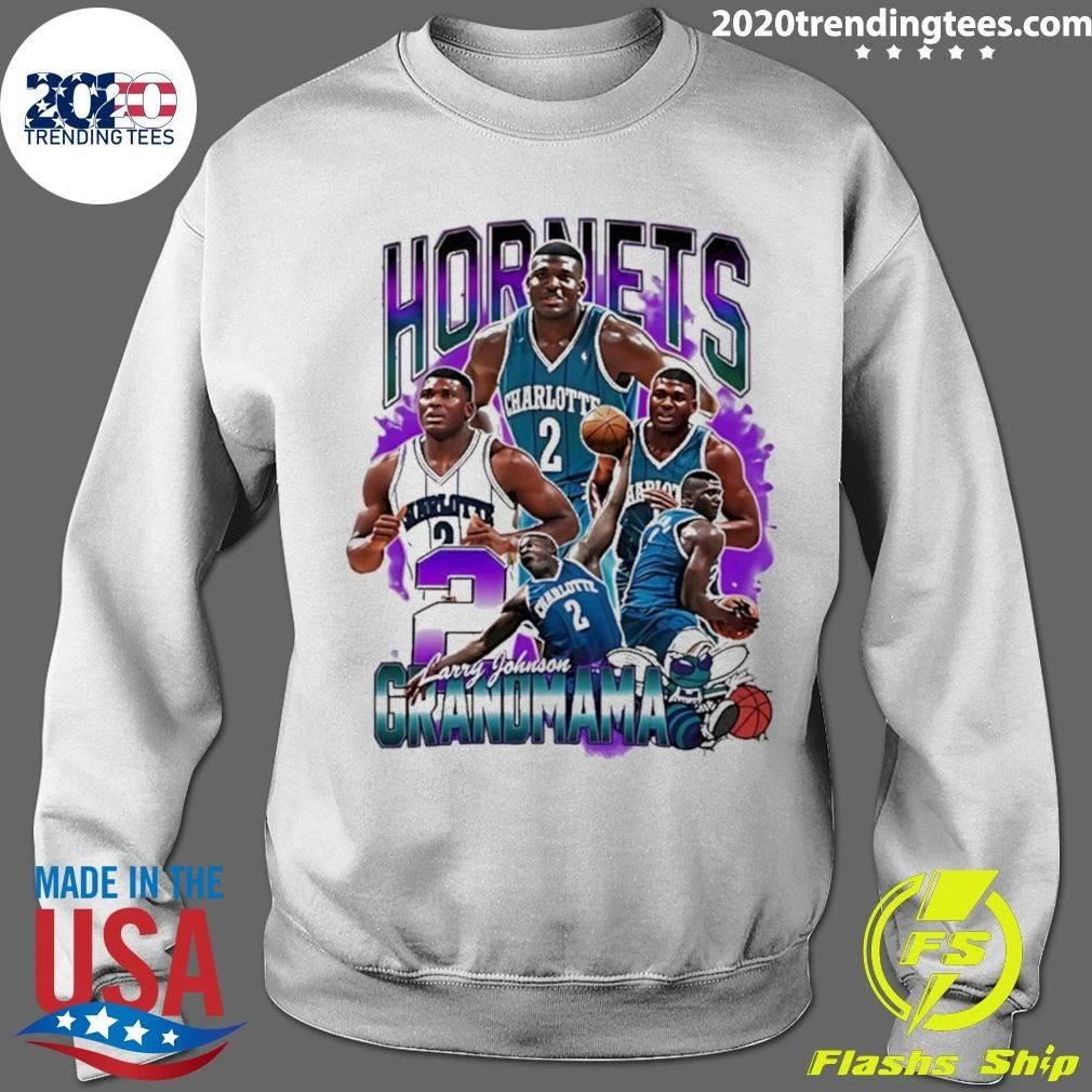 Larry Johnson Charlotte Hornets Nba Basketball Grandmama Shirt