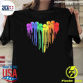 Rainbow Dripping Skulls Heart Pride Lgbtq Shirt